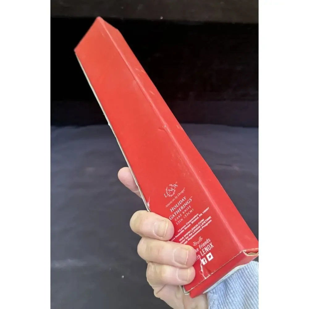 Lenox Holiday Gatherings Cake Knife Stainless New in Box -46D